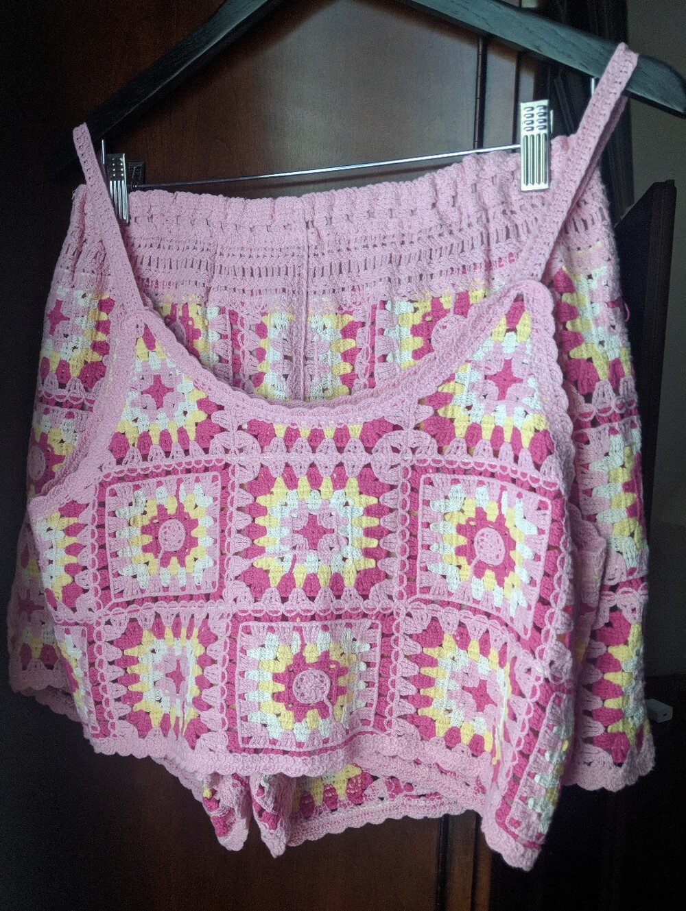 New Crochet Tank Top and Shorts Set - Women Tops M/L